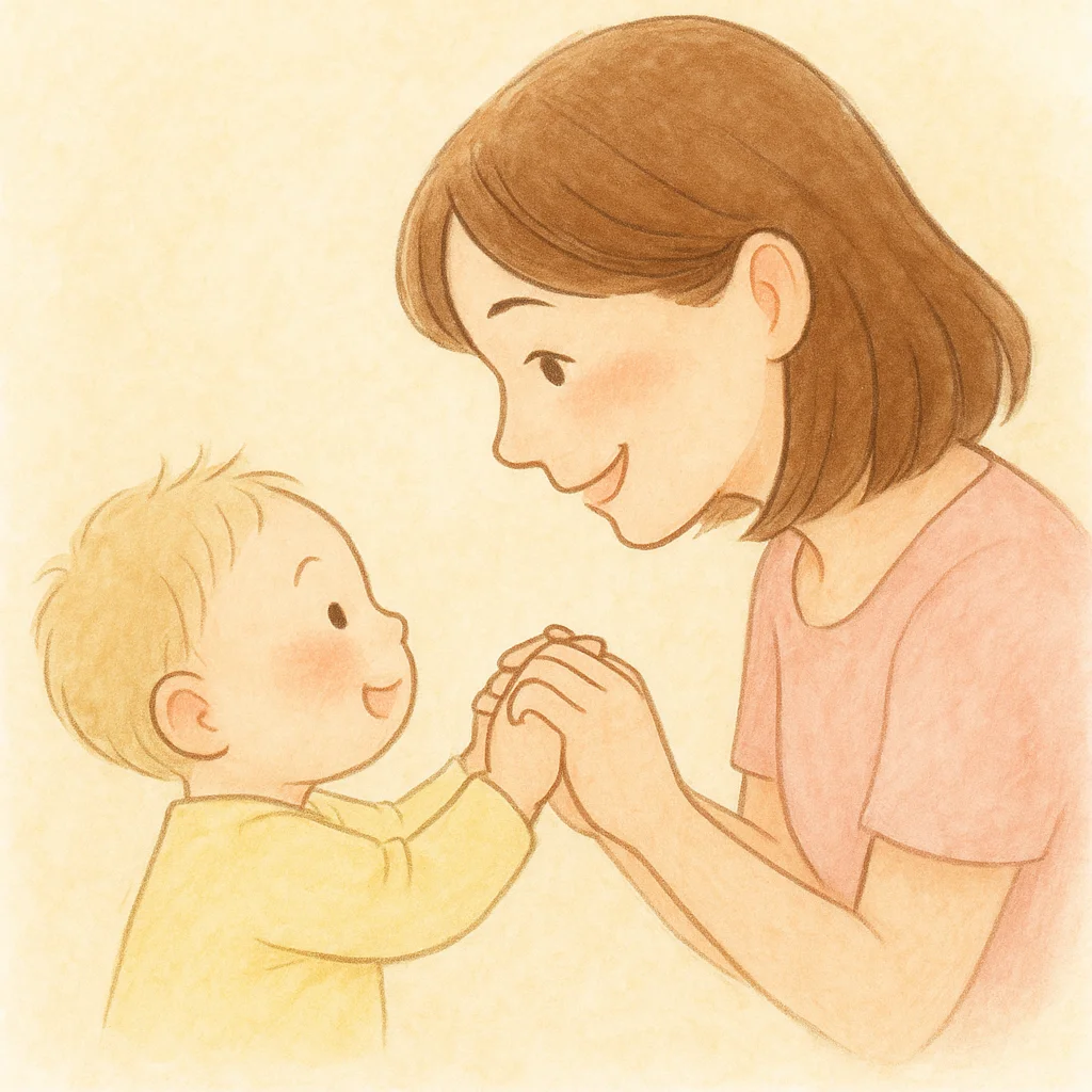 ママと赤ちゃんの触れ合い
